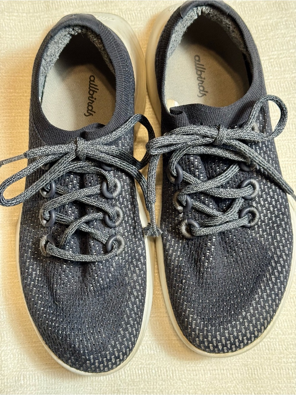 allbirds Men’s Charcoal Knit Sneakers - Dark Gray Lace-Up